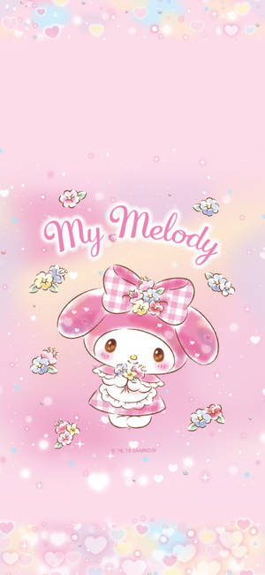 Rosa My Melody bakgrunn — iPhone 15 Pro Bakgrunner