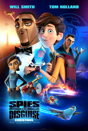 Bildetekst: Spennende ny plakat for animasjonsfilmen Spies in Disguise — Xiaomi Pad Bakgrunner