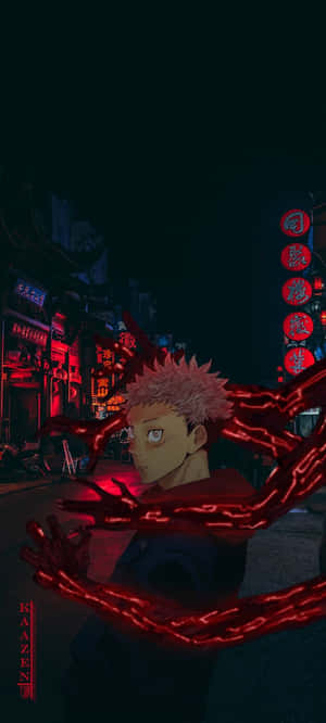 Yuji Itadori fra Jujutsu Kaisen Android-bakgrunn — Jujutsu kaisen Bakgrunner