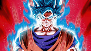 Blå anime Goku Ultra Instinct
