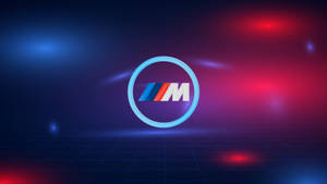 Blå røde lys BMW M-logo — Bmw Bakgrunner