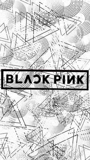 Blackpink-logo over svart og hvitt — Blackpink Bakgrunner