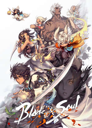 Blade And Soul Anime Videospillplakat — Animefigurer Bakgrunner
