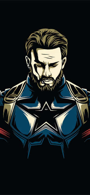 Captain America Kul — iPhone 16 Bakgrunner