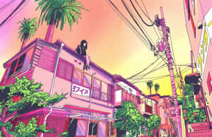 Purple Anime bakgrunn