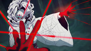 Blodig Rui Demon Slayer bakgrunnsbilde — Rui Demon Slayer Bakgrunner