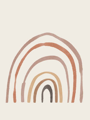 Boho Regnbue — Brun estetisk GIF Bakgrunner