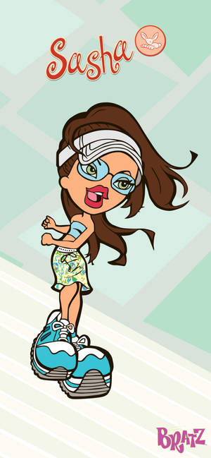 Bratz dukke Sasha digital kunst bakgrunn — iPhone 17 Pro Bakgrunner