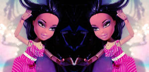 Bratz estetisk dukke i rosa kjole bakgrunnsbilde — Bratz estetikk Bakgrunner