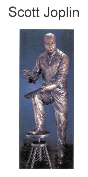 «Bronse statue av Scott Joplin, Ragtime-kongen» — 18:9 Bakgrunner