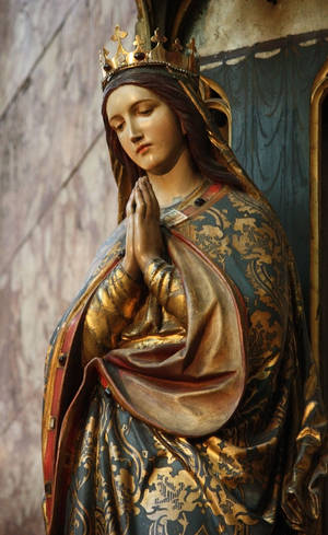Bronse statue av Jomfru Maria — Xiaomi Pad Mini Bakgrunner