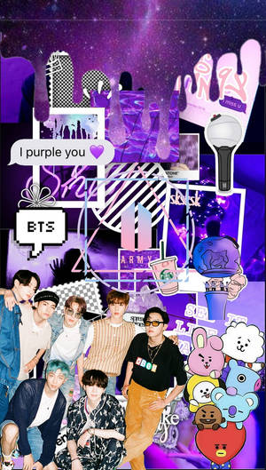 BTS Estetisk BT21 Lilla — Bts estetisk Bakgrunner