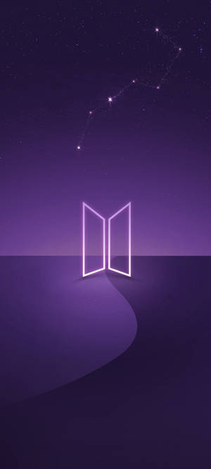 BTS fiolett logo bakgrunnsbilde