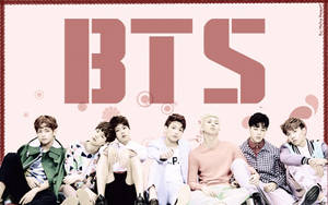 BTS-gruppebilde i rosa bakgrunnsbilde — Bts gruppebilde GIF Bakgrunner