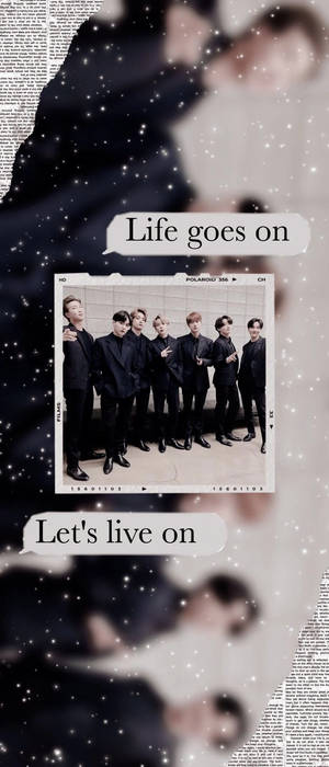 BTS Life Goes On Talebobler — Galaxy Z Flip Bakgrunner