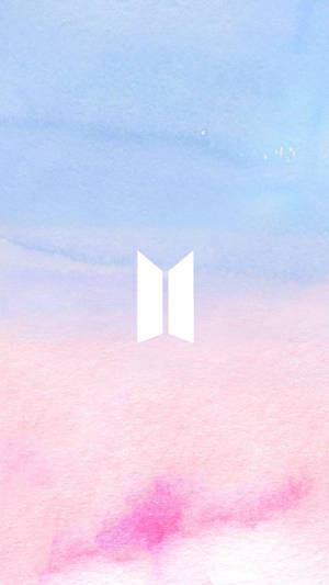 BTS-logo i pastellbakgrunn