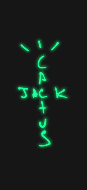Cactus Jack glødende logo bakgrunn — iPhone 14 Pro Bakgrunner