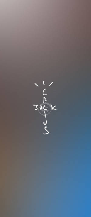 Cactus Jack Travis Scott-tekstlogo blå og grå — Galaxy Z Flip Bakgrunner