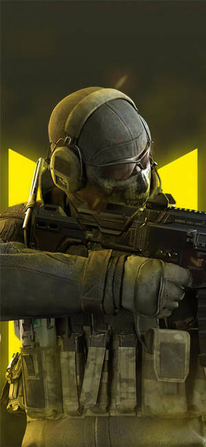 Call Of Duty: Mobile Logo Ghost Nærbilde — Galaxy S25 FE Bakgrunner
