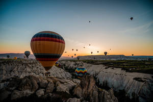 Cappadocia fullskjerms skrivebord — Solnedgang Bakgrunner