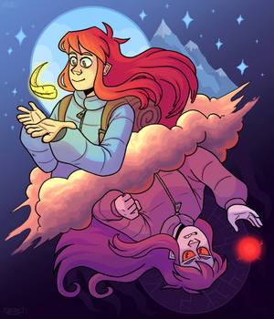 Celeste Madeline Badeline kunst bakgrunnsbilde — Galaxy Z Fold Bakgrunner