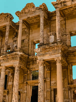 Celsus-bibliotekets fasade mobil — Mobil GIF Bakgrunner