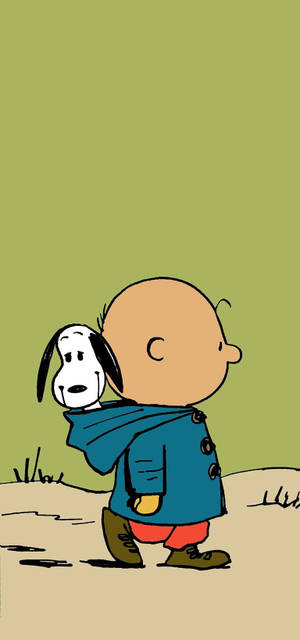Charlie Brown i hettegenser bakgrunn — iPhone 16 Pro Max Bakgrunner