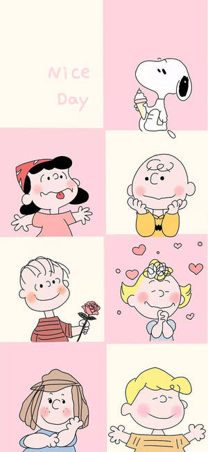 Charlie Brown og venner fin dag bakgrunnsbilde — iPhone 17 Bakgrunner