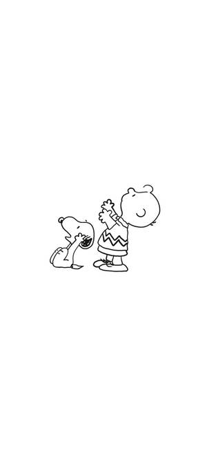 Charlie Brown Snoopy omriss bakgrunn — iPhone 16e Bakgrunner