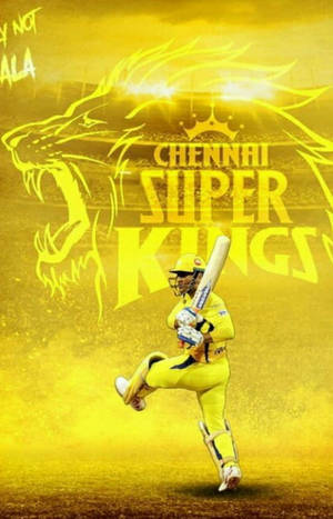 Chennai Super Kings Gylne Løve Bakgrunn — Galaxy Tab S10 FE Bakgrunner