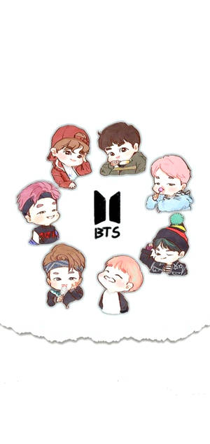 Chibi BTS Låseskjerm — iPhone 15 Bakgrunner