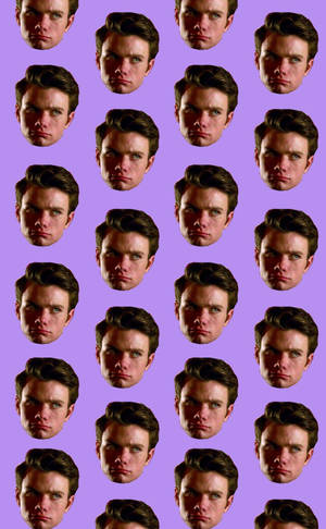 Bakgrunnsbilde av Chris Colfer lilla estetikk — Galaxy Tab S9 FE Bakgrunner