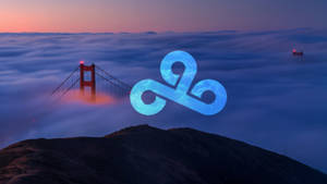 Cloud9 Golden Gate Bridge sky logo bakgrunn — Daggry Bakgrunner
