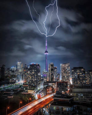 CN Tower lynnedslag — Kul telefon Bakgrunner