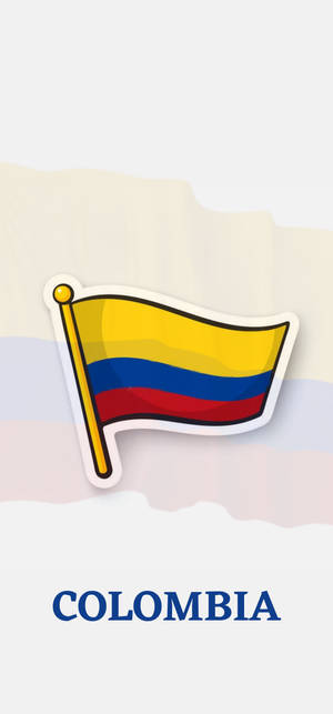 Colombia Flag Vector Art bakgrunnsbilde — iPhone 17 Pro Bakgrunner