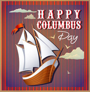 Columbus day seilbåt kunst bakgrunnsbilde — Galaxy Z Flip7 FE Bakgrunner