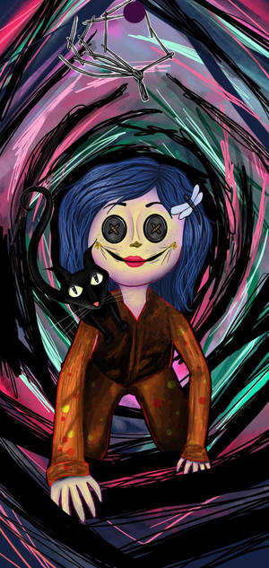 Coraline Digital Art bakgrunnsbilde. — iPhone 18 Pro Max Bakgrunner