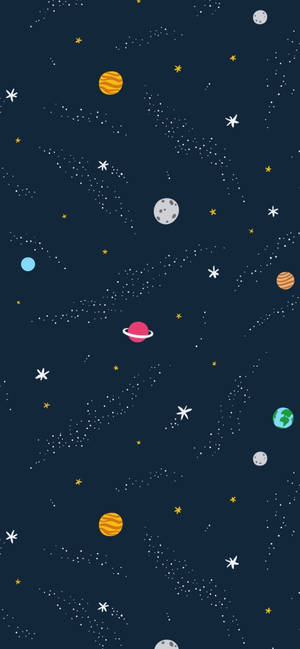 Cosmos Vector Art bakgrunnsbilde — iPhone 13 Pro Bakgrunner