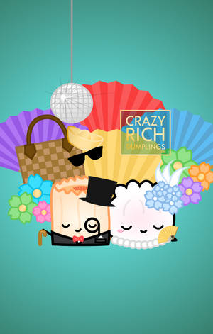 Crazy Rich Asians søt vektorkunst bakgrunnsbilde — Galaxy Tab S11 Bakgrunner