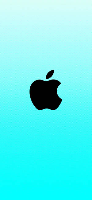 Cyan blå Apple-logo bakgrunnsbilde — iPhone 12 Pro Bakgrunner