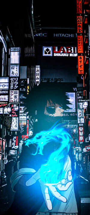 Dabi med blå ild i My Hero Academia-telefon — Sony Xperia Bakgrunner