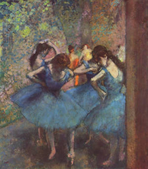 Dansere i Blått Malt av Edgar Degas bakgrunnsbilde — Vivo X Fold Bakgrunner