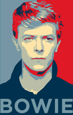 David Bowie rød blå mobilt kunstverk-bakgrunn. — Galaxy Tab Bakgrunner