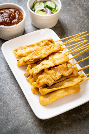 Deilig Chicken Satay - En smak av Sørøst-Asia — Huawei MatePad 11.5 S (2025) Bakgrunner