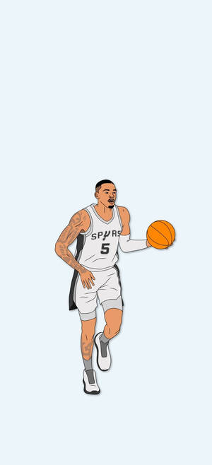 Dejounte Murray vektorkunst bakgrunnsbilde — Honor Play 80 Pro Bakgrunner