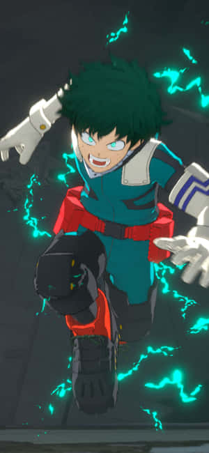 Deku My Hero Academia Anime — iPhone 14 Bakgrunner