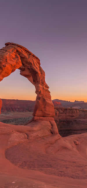 Delicate Arch i skumringen — Vivo X500 Bakgrunner