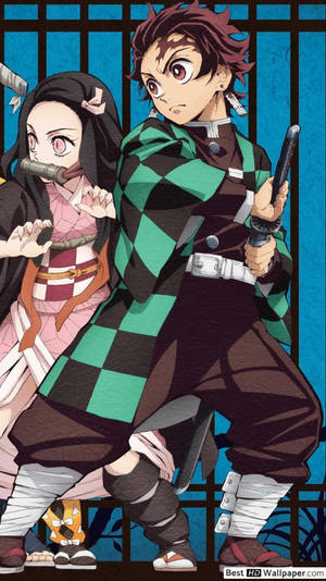 Demon Slayer Tanjiro Beskyttelse — Rui Demon Slayer Bakgrunner
