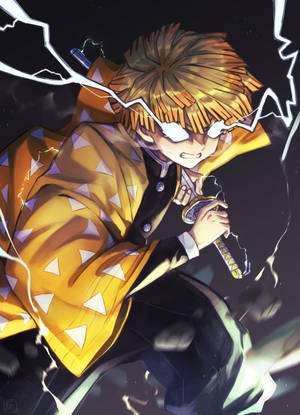 Demon Slayer Zenitsu Lynøyne — Demon slayer zenitsu Bakgrunner