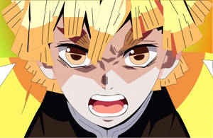 Demon Slayer Zenitsu nærbilde — Demon slayer zenitsu Bakgrunner